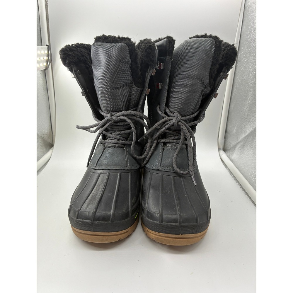 Swiss Tech Kids Waterproof Winter Snow Boots Gray Black Neon Size 3 Duck Boots